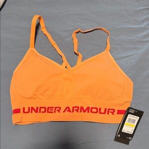 Under Armour Orange Wireless Light-Support Sports Bra